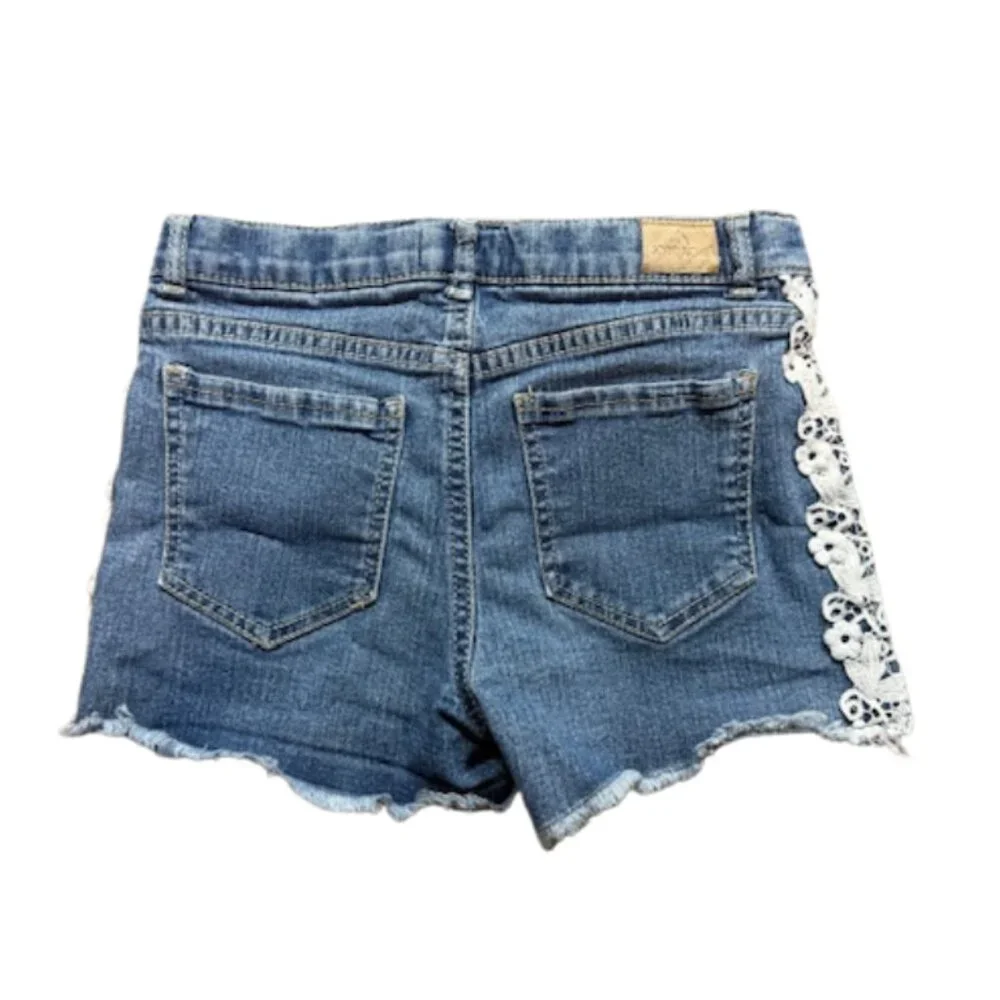 Jordache Girls Floral Denim Shorts Size 14